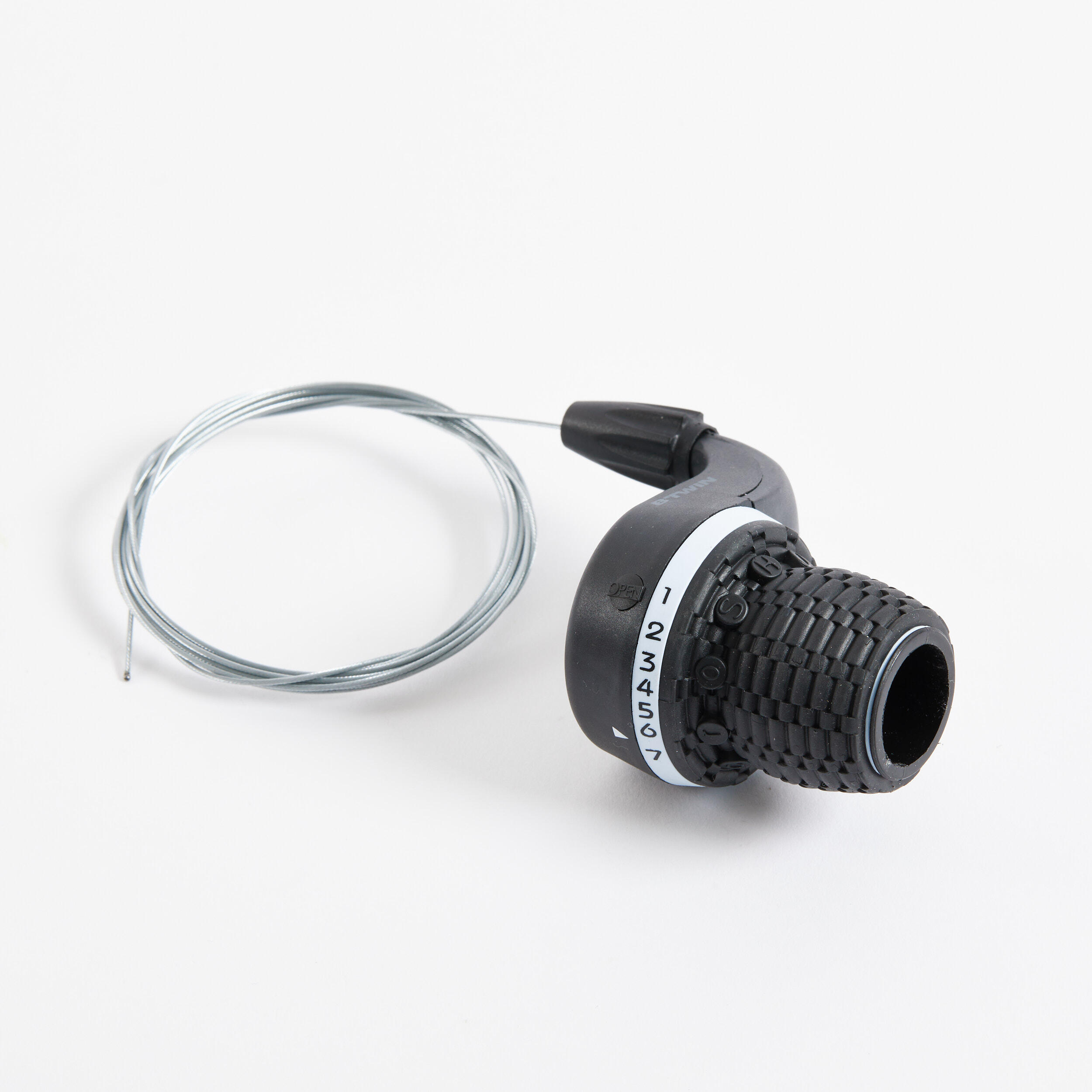 Bicycle Twist Shifter Btwin 7-speed right Black