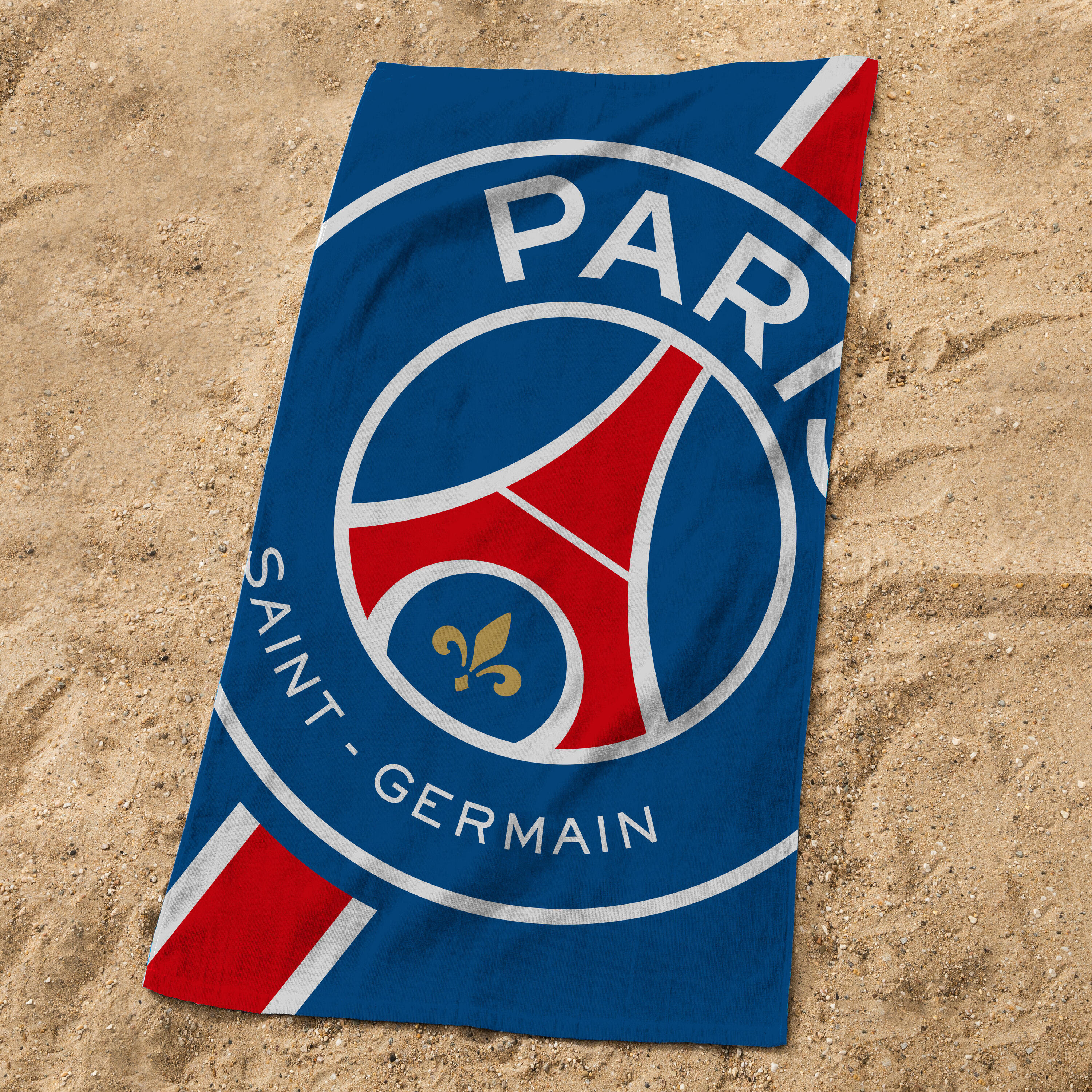 SERVIETTE DE BAIN FOOTBALL PARIS SAINT GERMAIN 70x120 CM 100% COTON 2/4