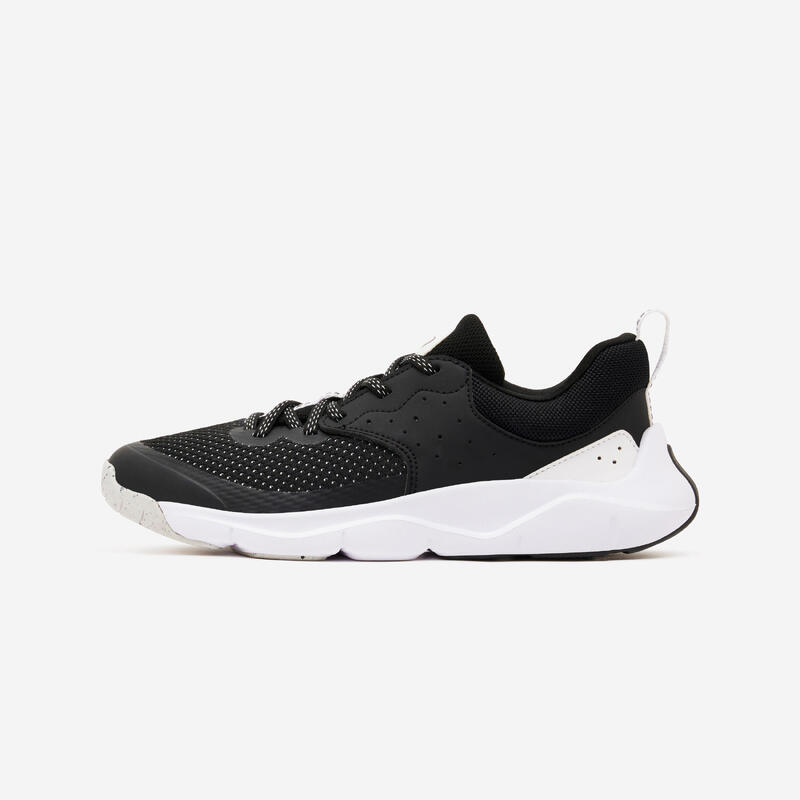 Chaussures multisport lacets légères enfant mixte, Playful Fast Noir