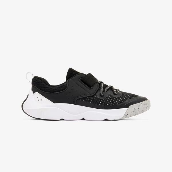DECATHLON Zapatillas Deportivas Playful Fast Niños Negro-Blanco Ligeras Velcro