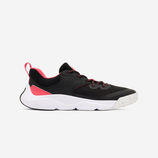 Zapatillas Múltiples Deportes Playful Fast Niños Negro-Rosa Ligeras Cordones