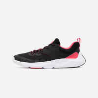 Kids' Unisex Multisports Lightweight Lace-Up Shoes Playful Fast - Black/Pink