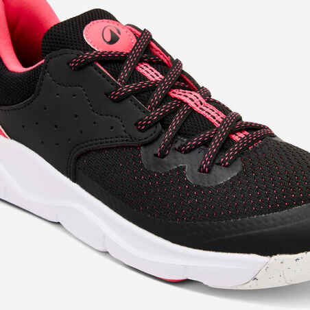 Kids' Lace-Up Shoes Playful Fast - Black/Pink