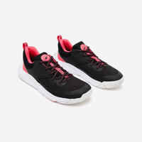 Kids' Unisex Multisports Lightweight Lace-Up Shoes Playful Fast - Black/Pink