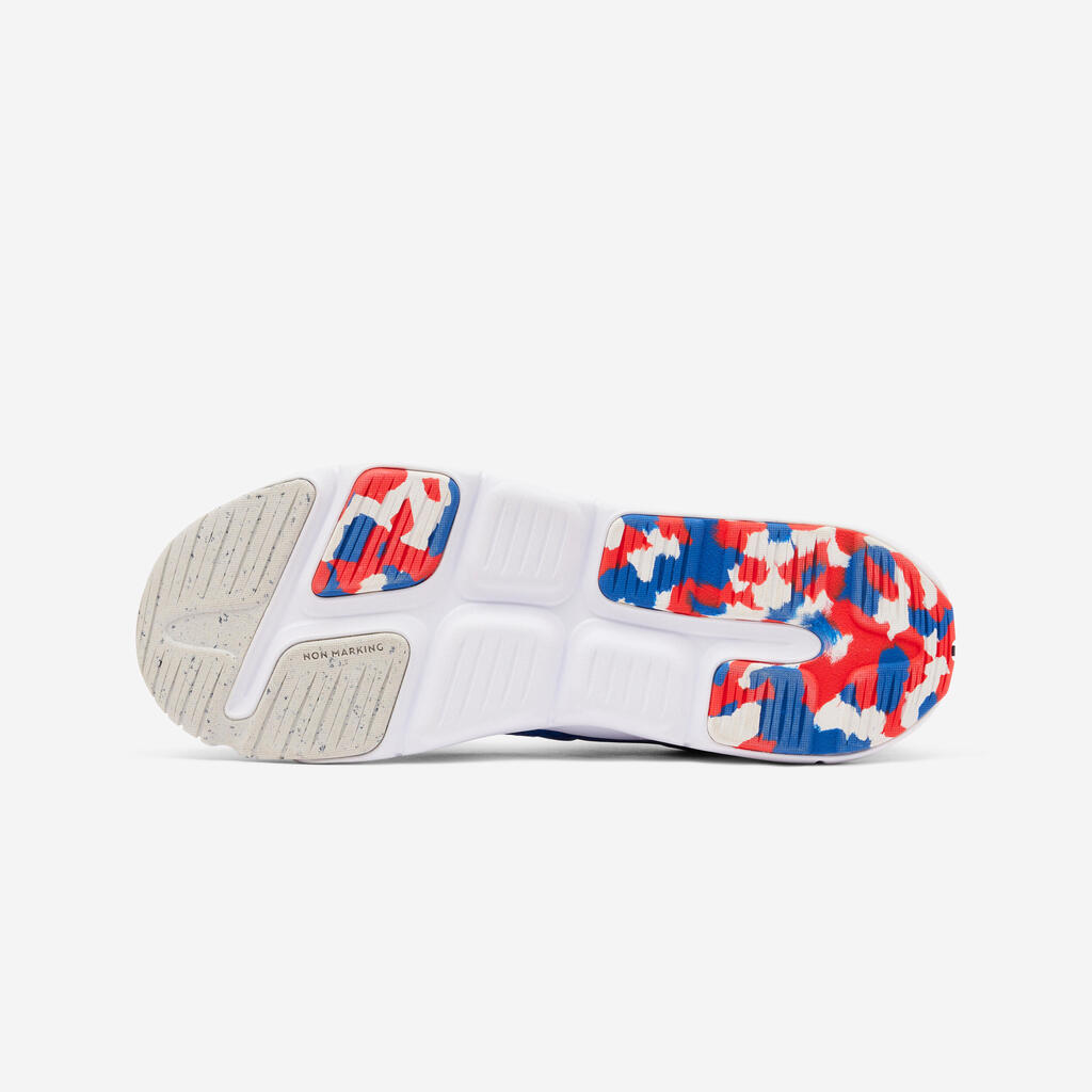 Chaussures multisport lacets légères enfant mixte, Playful Fast Bleu et rouge