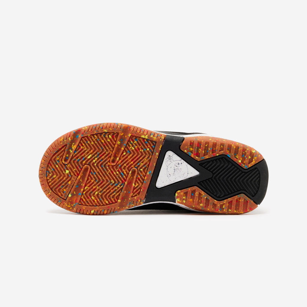 Chaussures multisport à scratchs en cuir enfant mixte, Playventure city noir