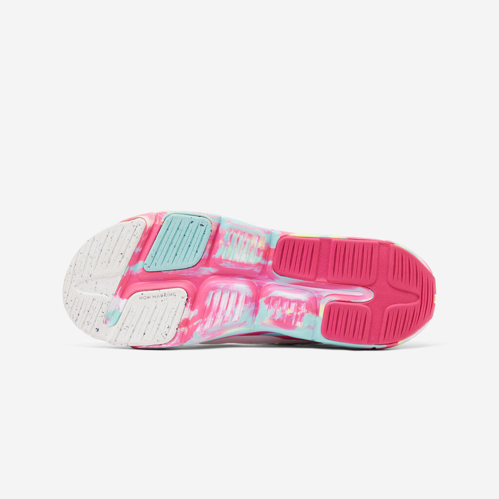 Turnschuhe Kinder Klettverschluss - Playful Summer weiß/rosa 