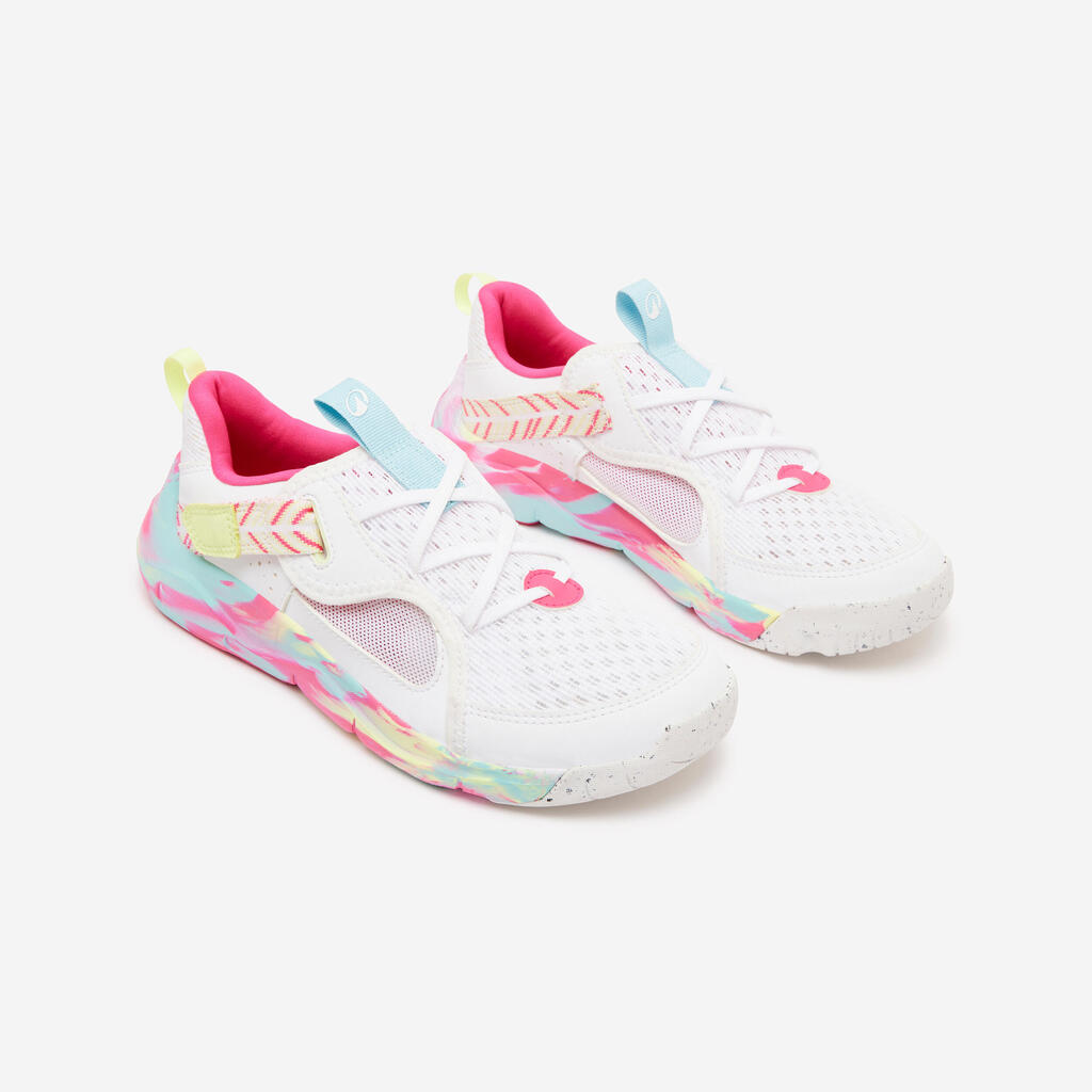 Chaussures multisport respirantes enfant mixte, Playful Summer Blanc et Rose