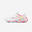 Chaussures à scratch enfant blanc rose PLAYFUL SUMMER