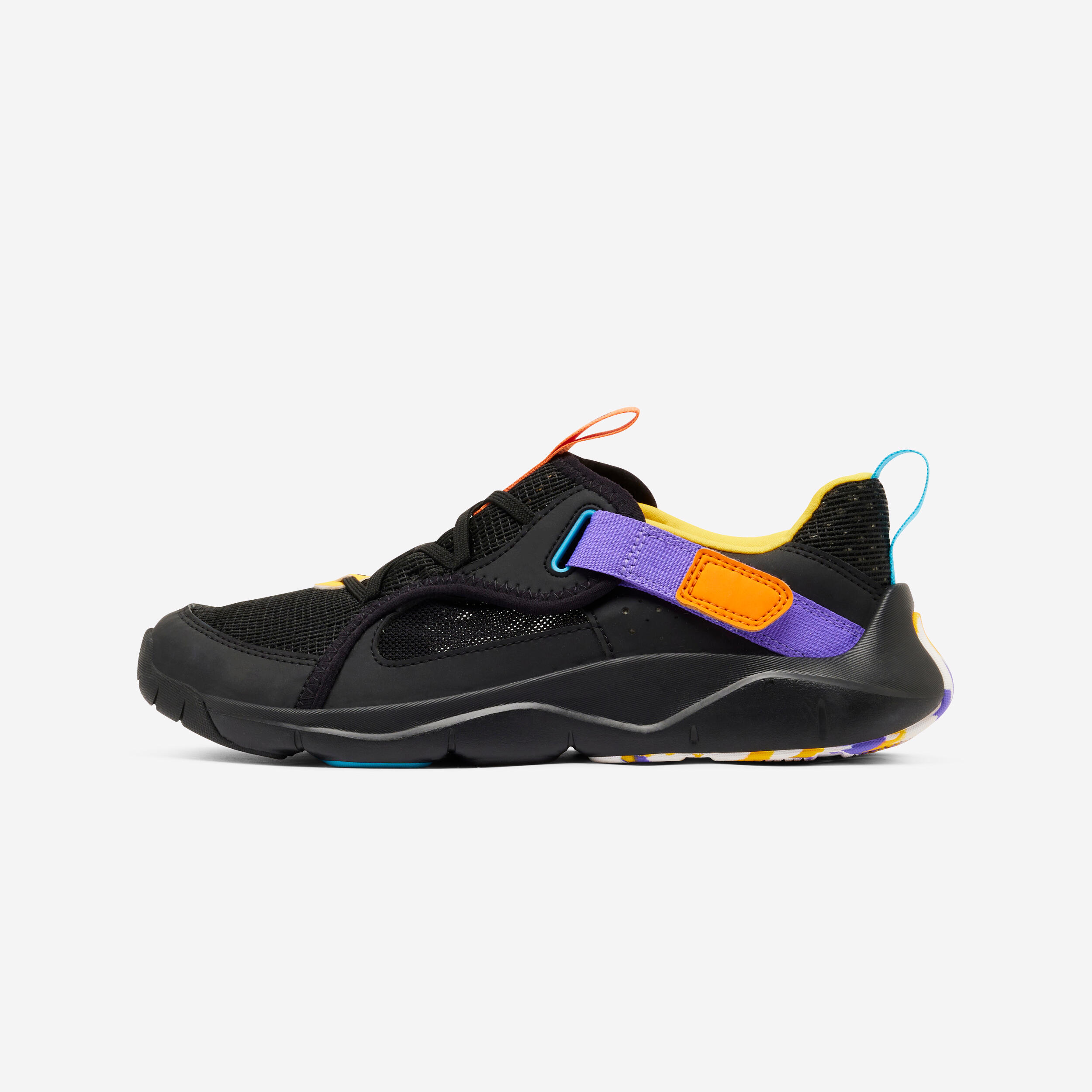 Kids' rip-tab shoes breathable, Playful black