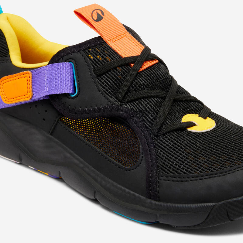 Scarpe da ginnastica bambino PLAYFUL SUMMER con strap nero-viola dal 29 al 39