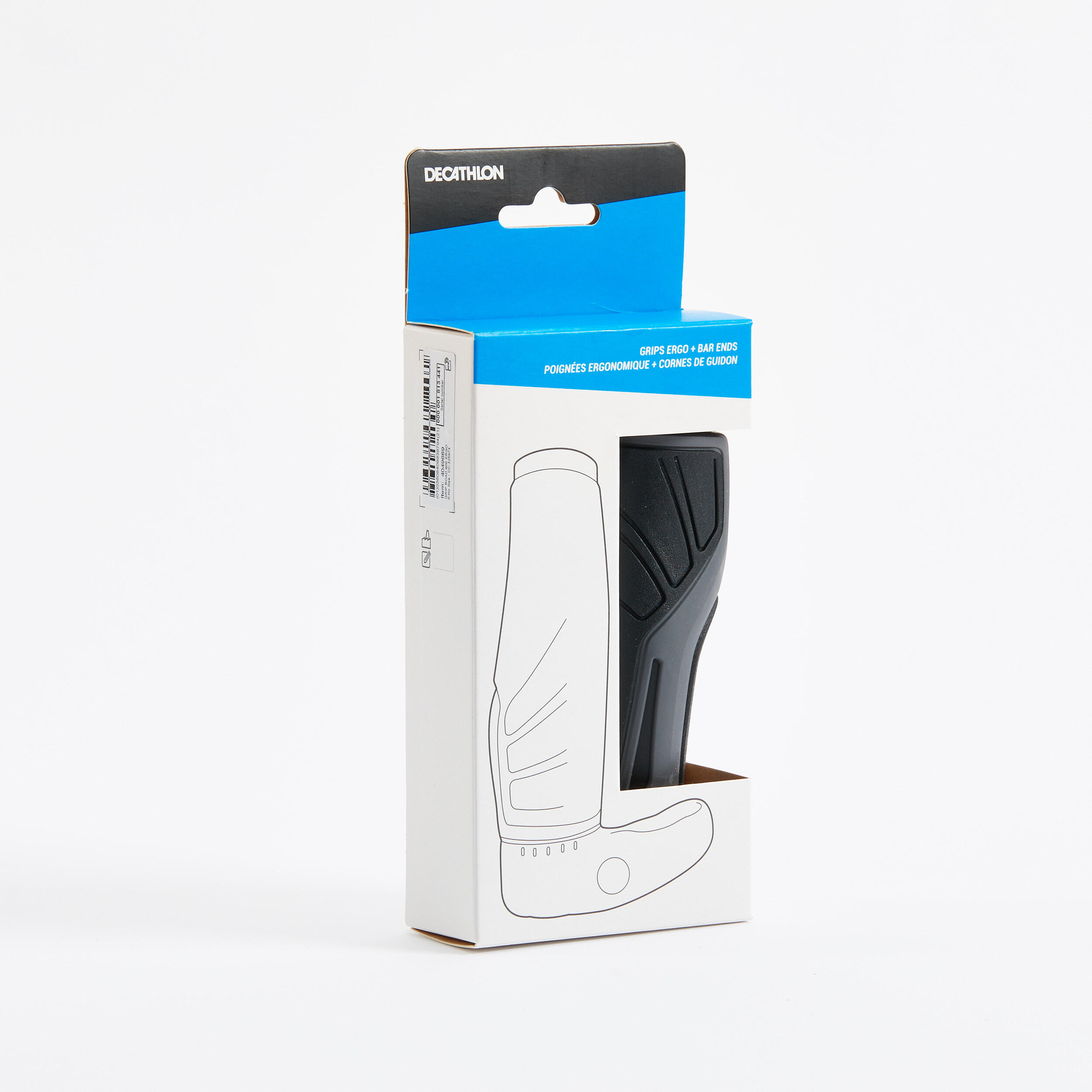 Ergonomic Bike Grips with Bar Ends - Decathlon