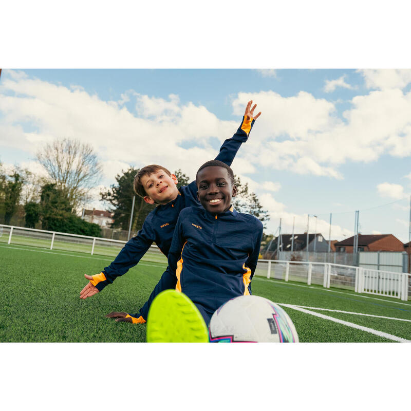 Pantalon de trening Fotbal CLR Bleumarin-Portocaliu Copii 