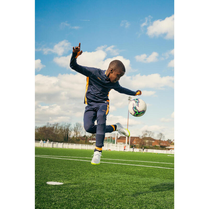 Pantaloncini calcio bambino CLR arancione-blu