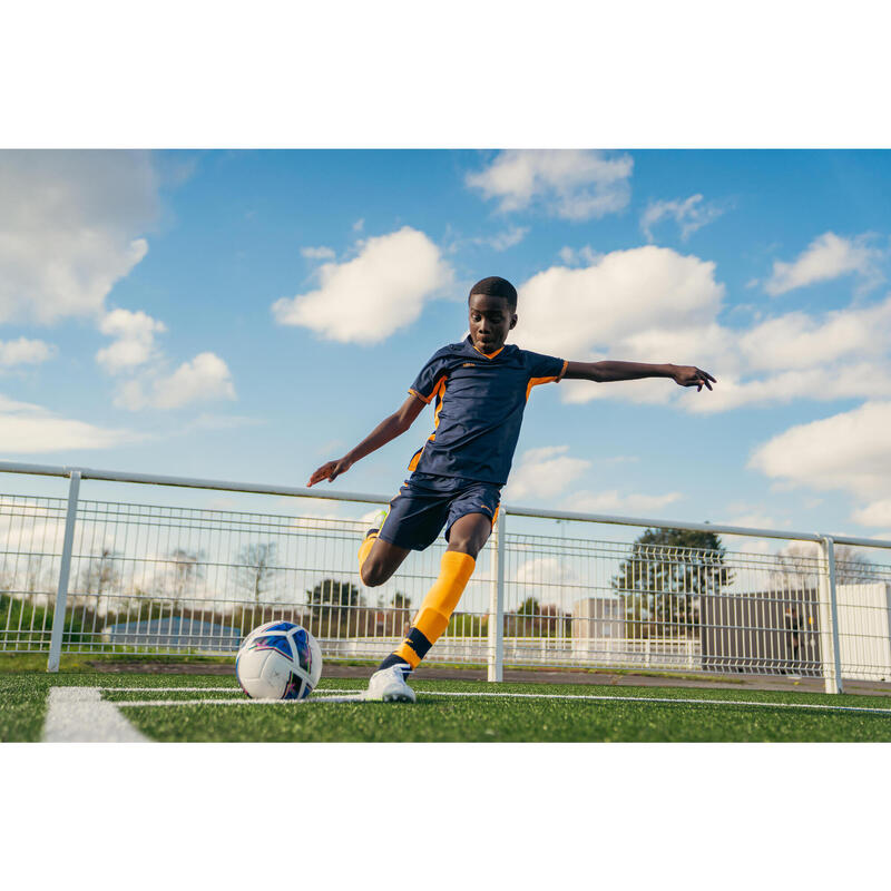 Short de Football CLR Junior Marine et Orange