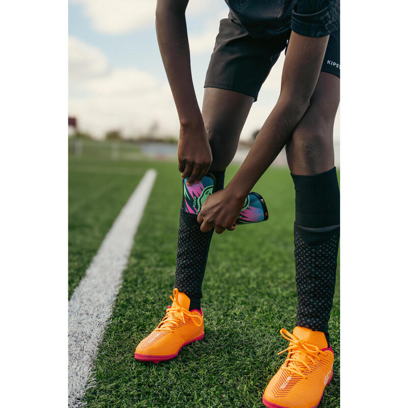 Jambiere și protecție tibie fotbal Easy Pocket Copii