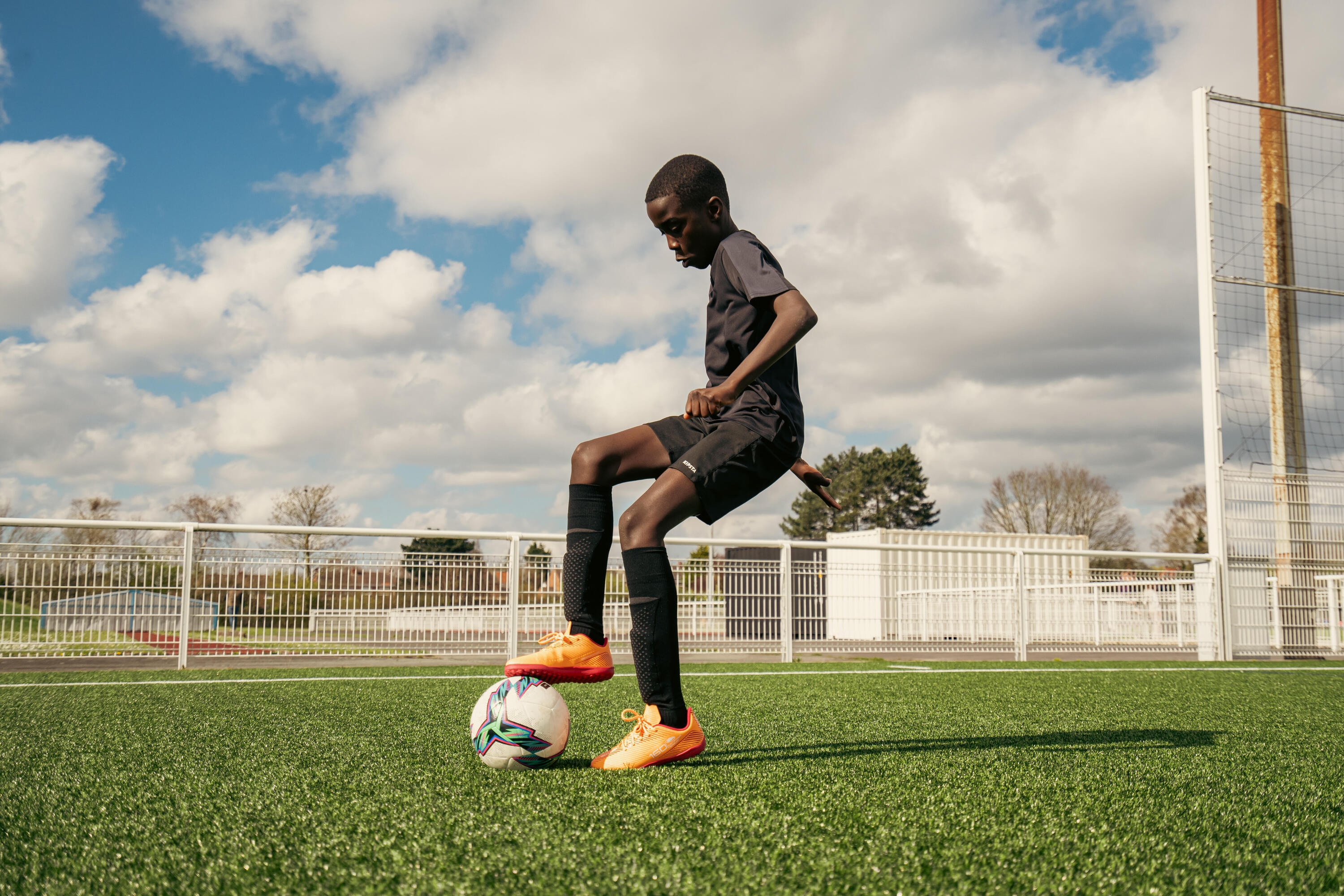 CHAUSSETTES DE FOOTBALL ENFANT EASY POCKET NOIRE 15/16