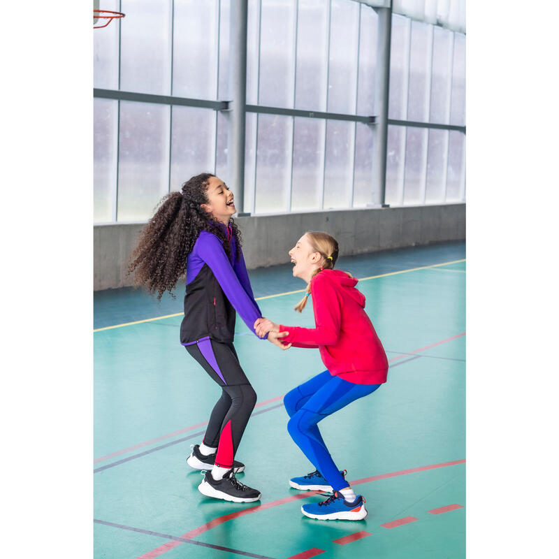 Felpa bambino ginnastica con cappuccio pesante rosa