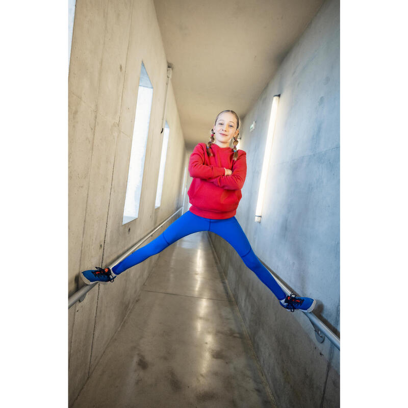 Ademende legging voor gym meisjes blauw