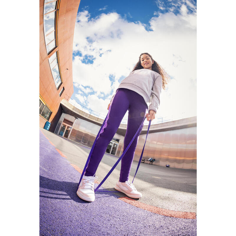 Legging taille haute avec poches, violet