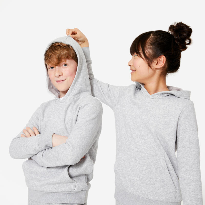 Sweat à capuche enfant, gris clair