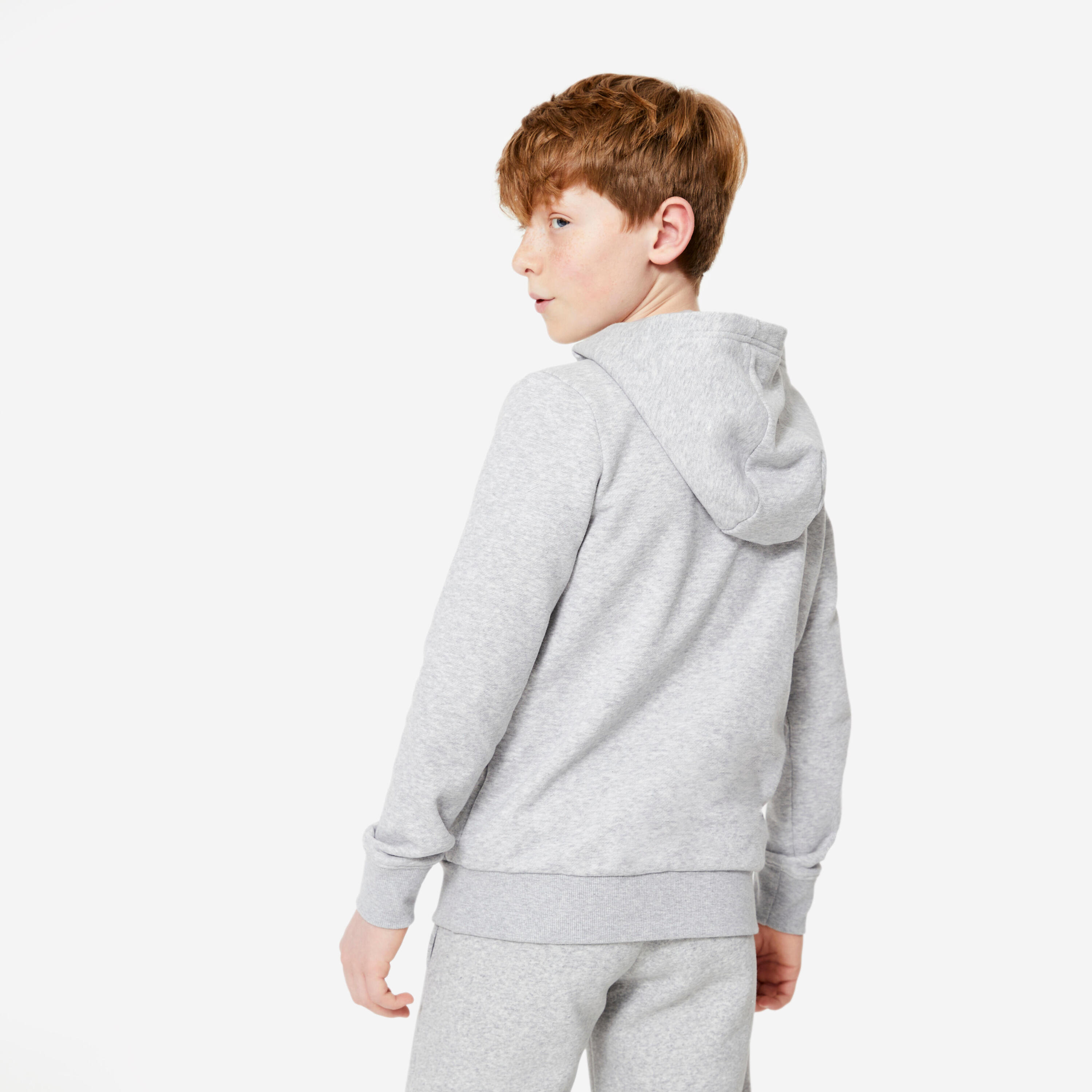 Kapuzenpullover Kinder - hellgrau  4/10
