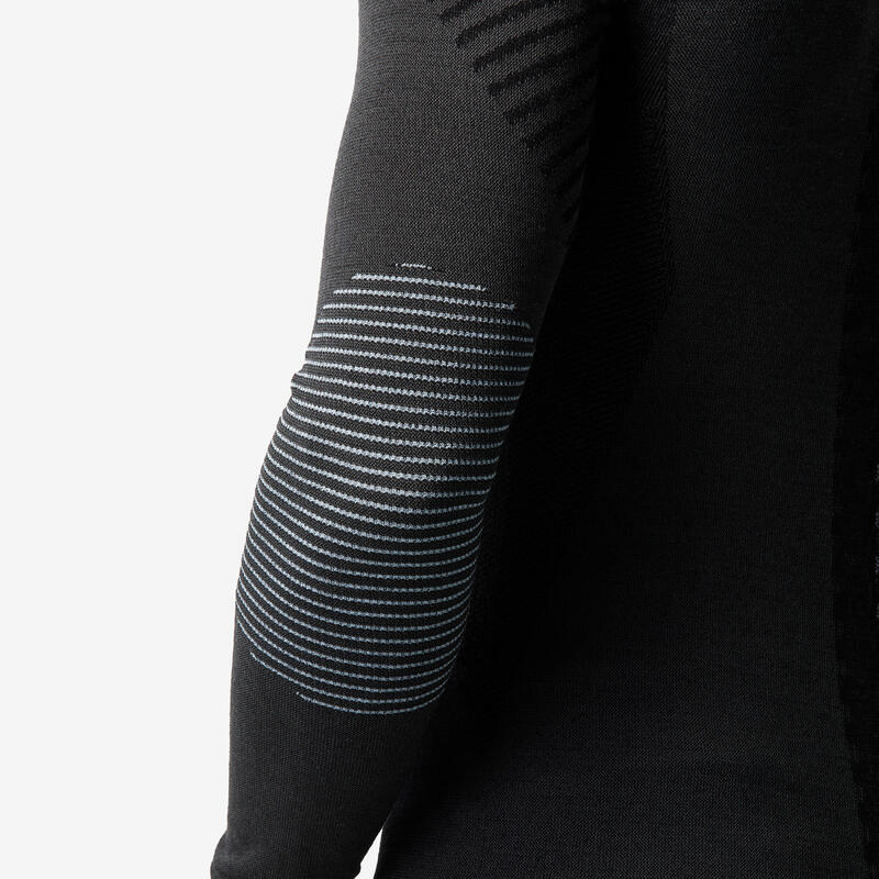 Camisola térmica de ski em lã de merino respirável homem, BL 900 Preto