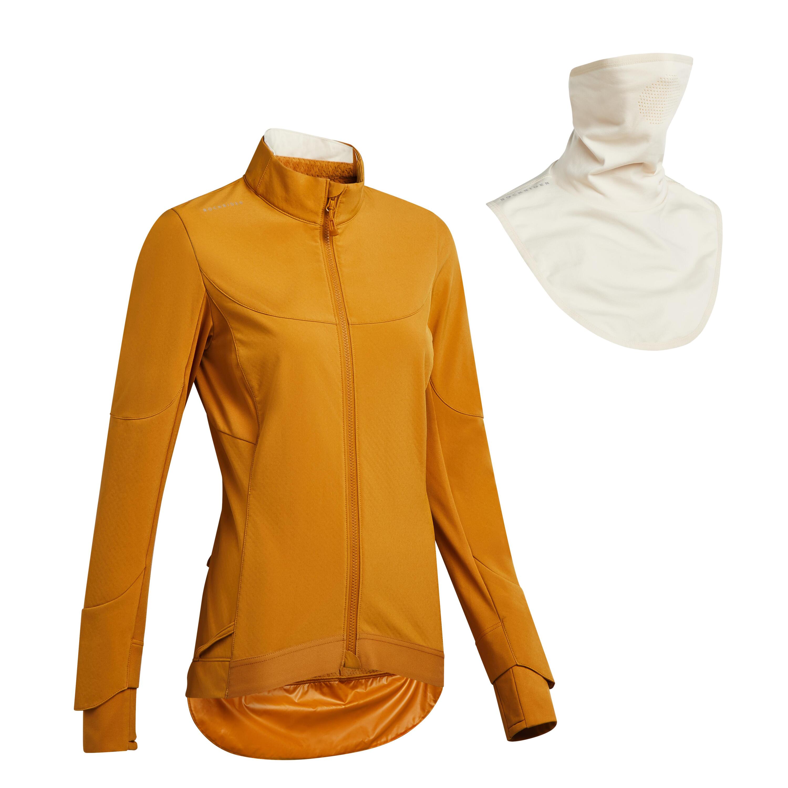 Fahrrad Winterjacke MTB Damen braun  11/24
