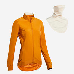 Chaqueta Ciclismo MTB Mujer Ocre Invierno