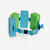 Ceinture De Natation 15-60 kg avec Pains De Mousse Bleus Verts
