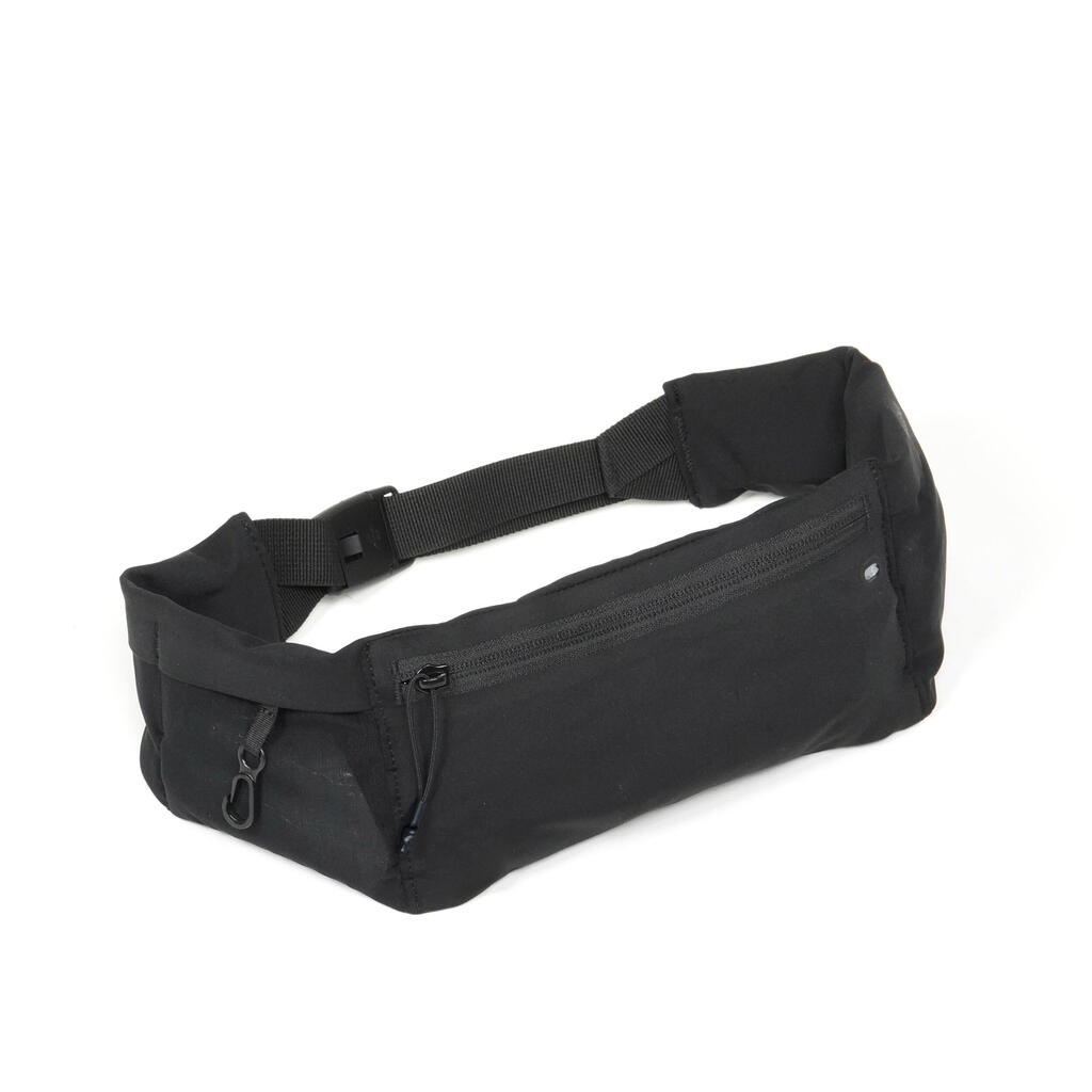 Unisekso išmaniojo telefono bėgimo diržas „Kiprun Comfort 2“, juodas, 5 kišenės