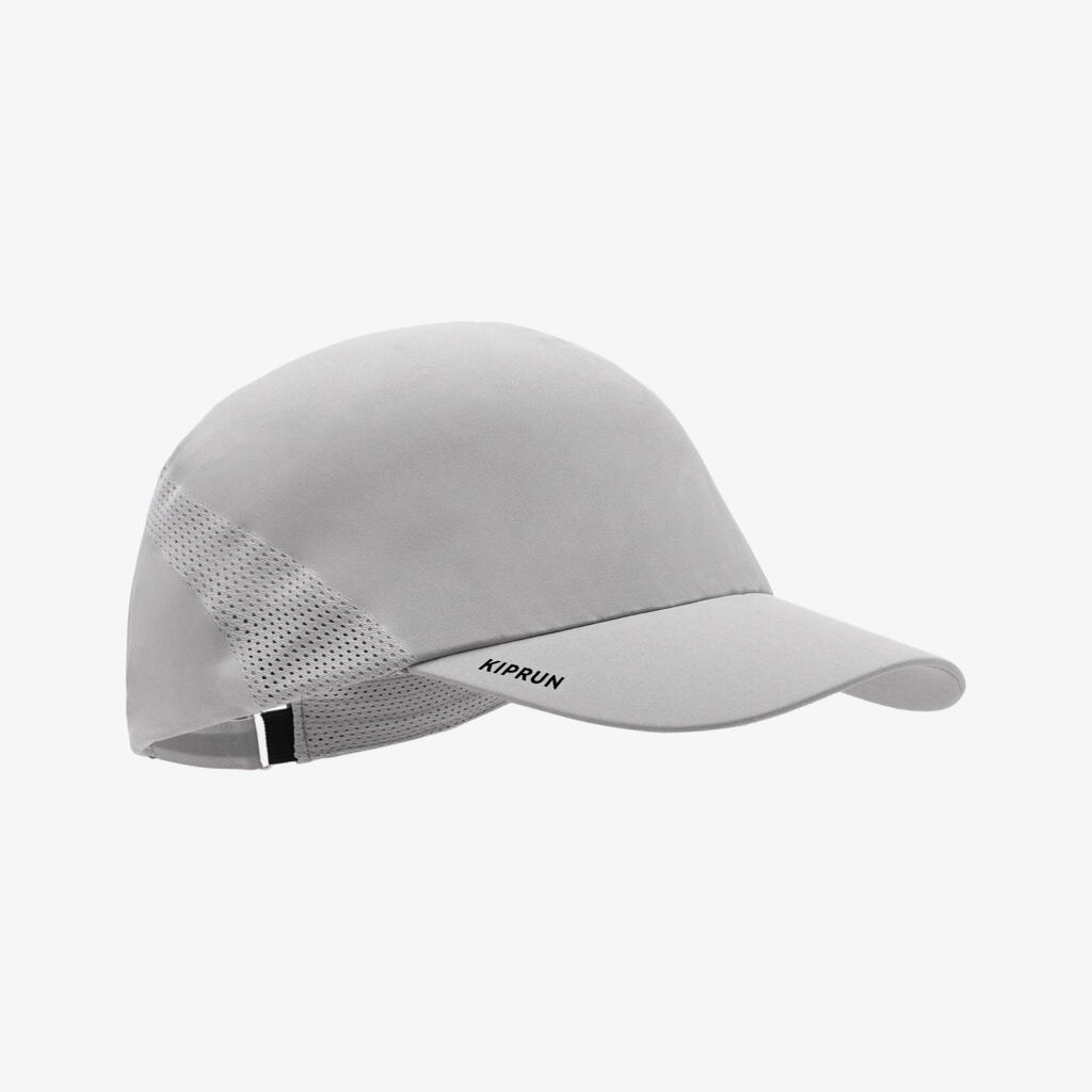 Gorra de running ajustable gris unisex KIPRUN