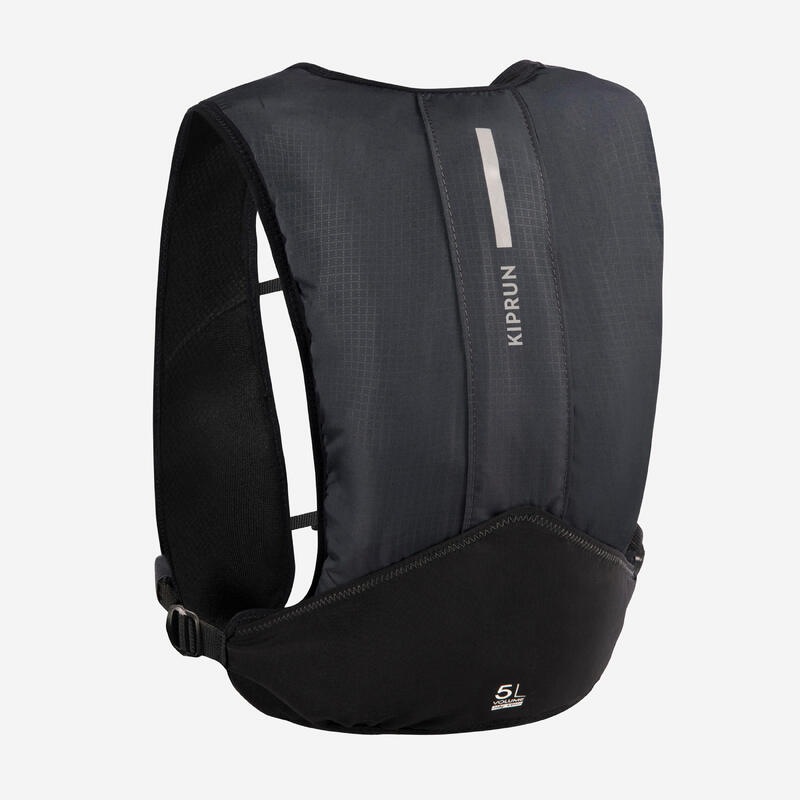 MOCHILA DE TRAIL RUNNING UNISSEXO 5 L PRETO - VENDIDA COM BOLSA DE ÁGUA DE 1 L