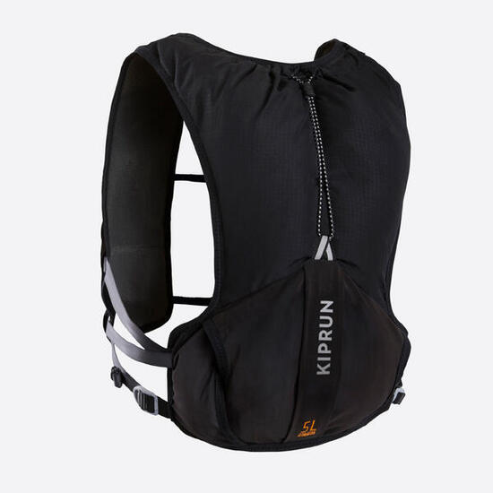 Zaino trail unisex con sacca d'acqua 500 5L nero