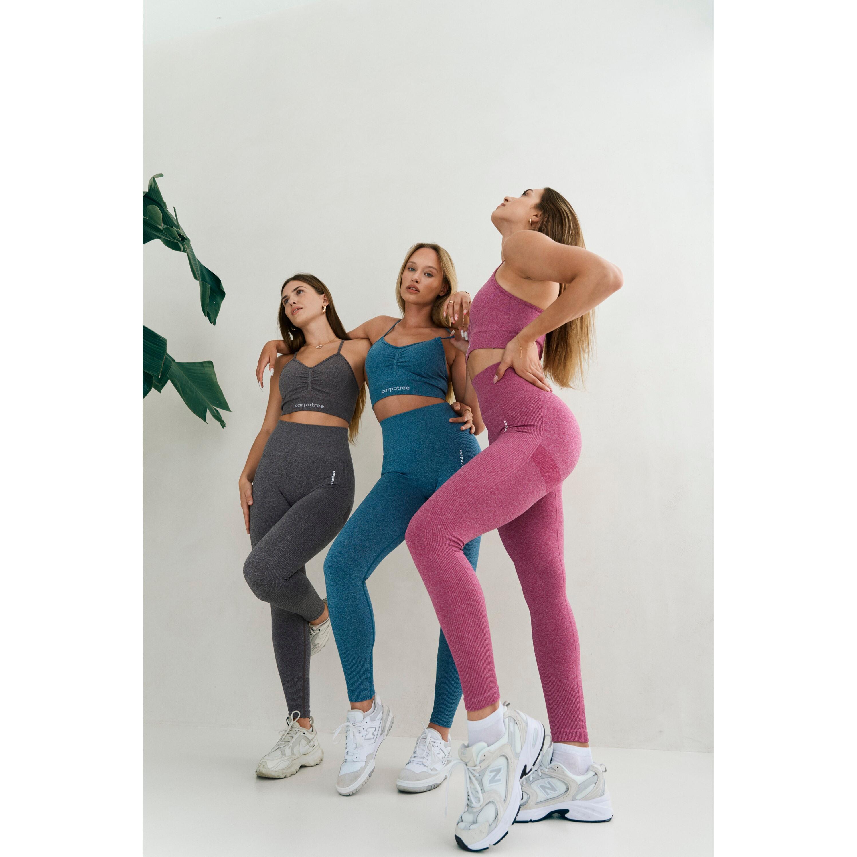 Legginsy bezszwowe Carpatree Allure niebieski melanż 5/5