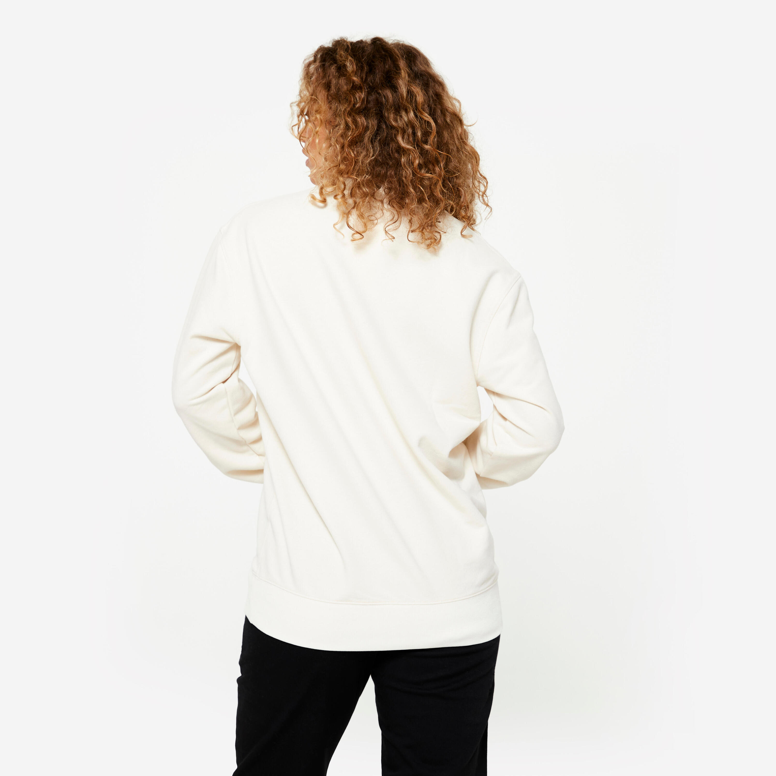 SUDADERA DE CUELLO REDONDO DE SKATEBOARD COLECCIÓN ROOS ZWETSLOOT BEIGE, SIN TEÑIR 4/9