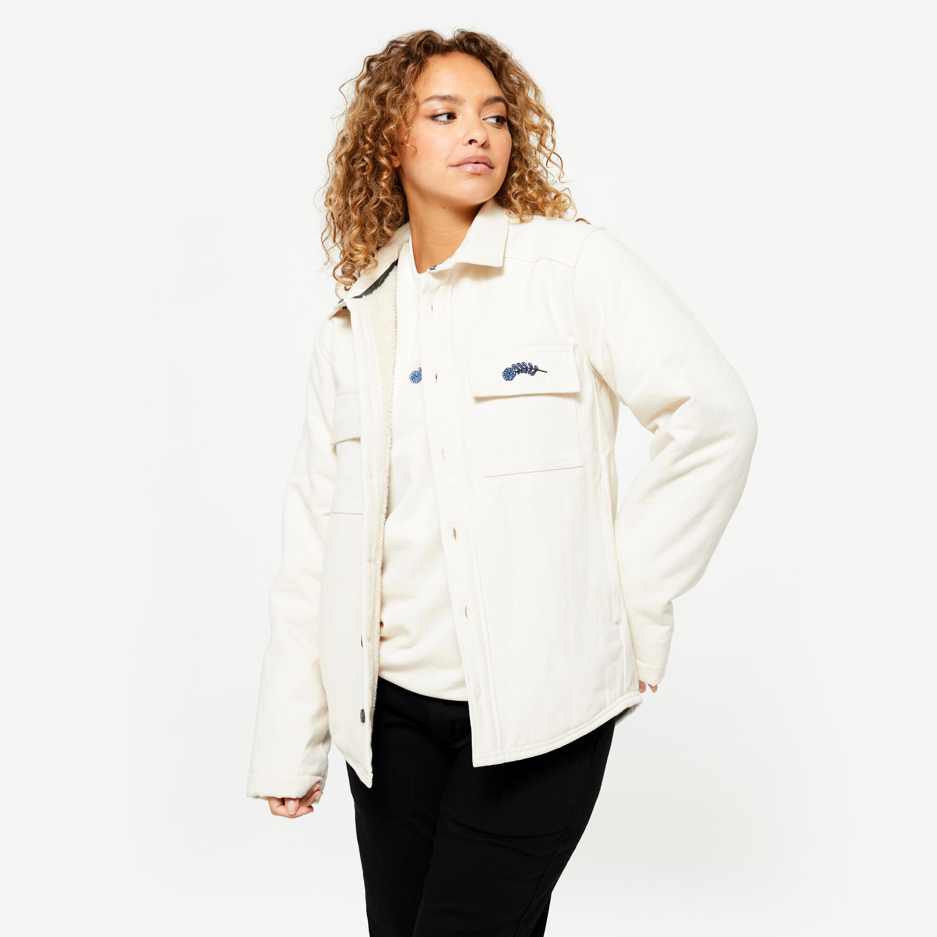 Chaqueta cálida de skateboard colección roos zwetsloot beige, sin teñir 2/10
