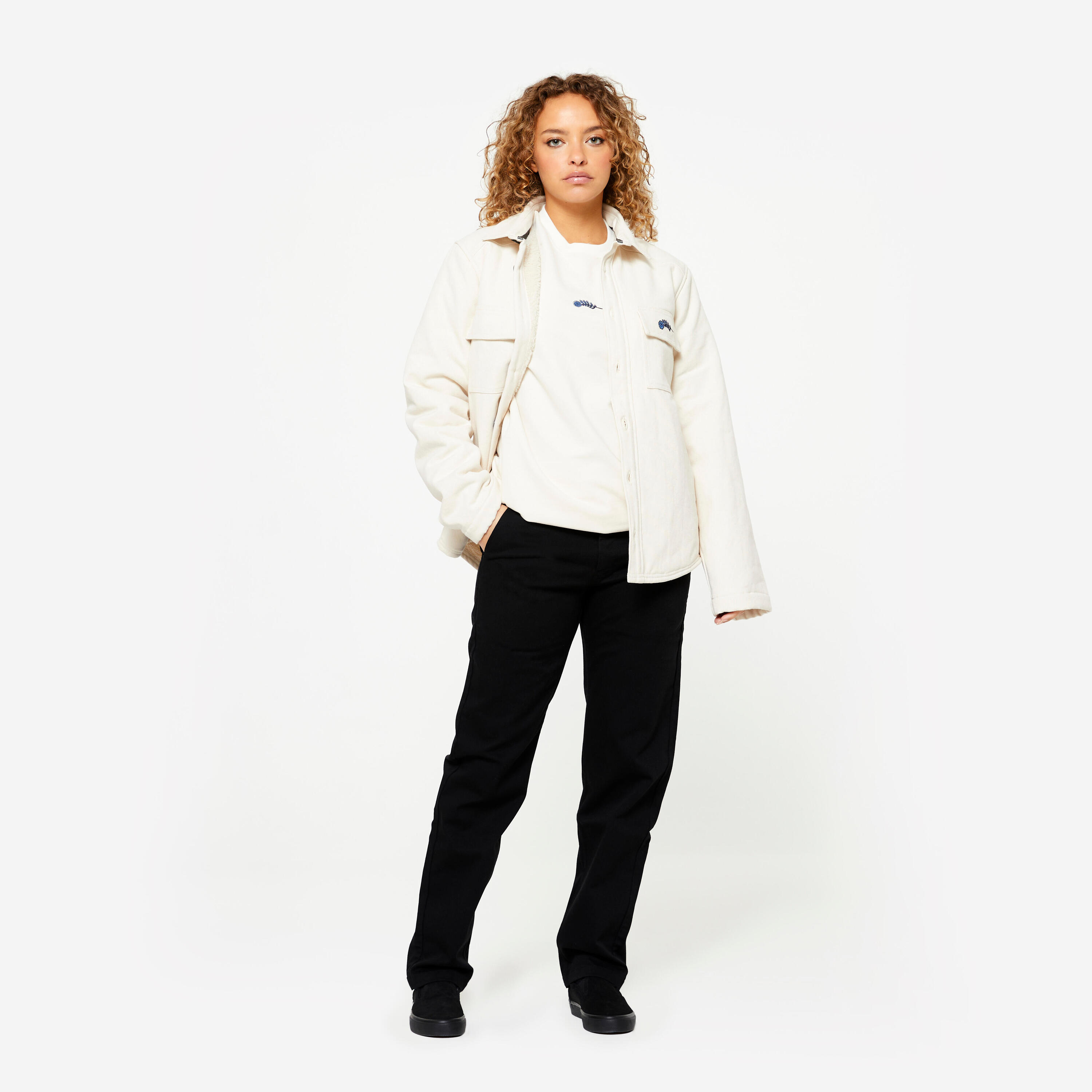 Chaqueta cálida de skateboard colección roos zwetsloot beige, sin teñir 3/10