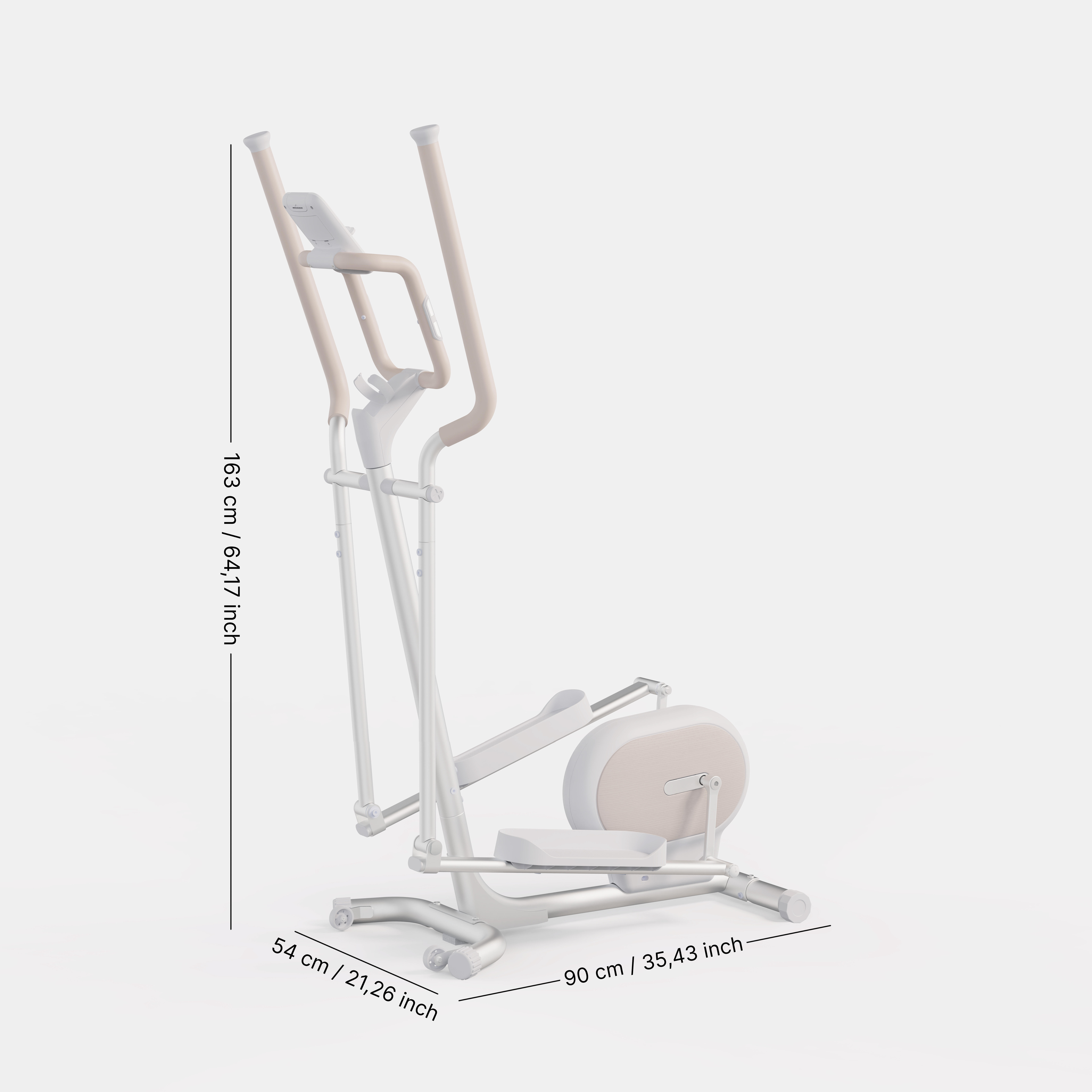 Self Powered Cross Trainer with 6kg Flywheel and 20 Programmes, 300 - White