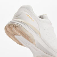 CHAUSSURES DE TENNIS  FEMME TERRE BATTUE TS500 BLANCHE MAGNOLIA