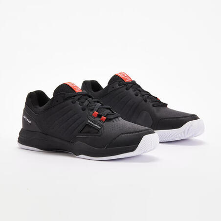 CHAUSSURE DE TENNIS HOMME TERRE BATTUE TS 500 NOIR ROUGE BRIQUE