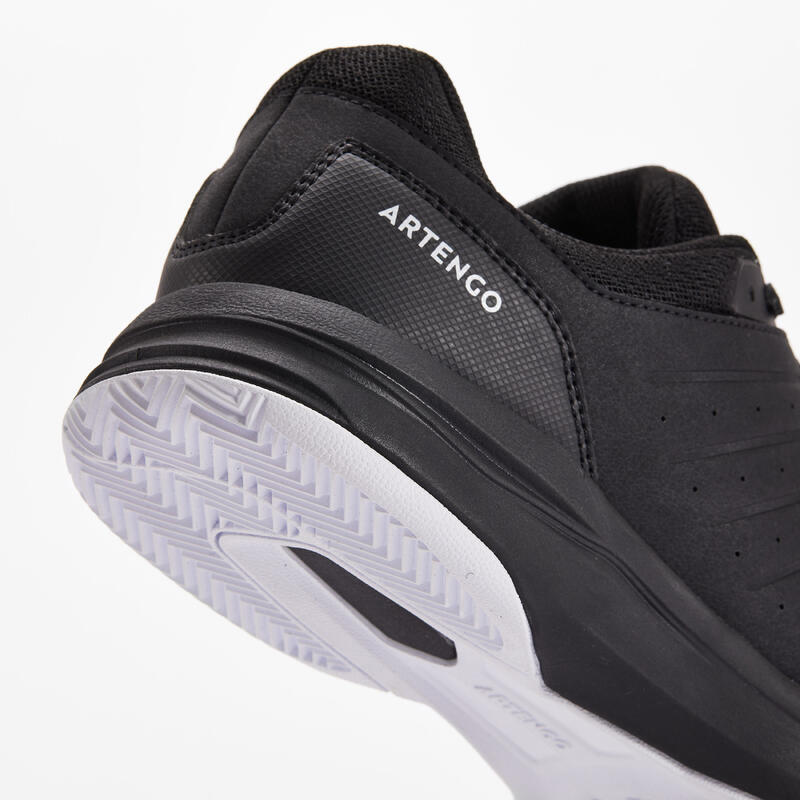 Erkek Tenis Ayakkabısı - Toprak Kort - Siyah/Tuğla Kırmızısı - TS 500