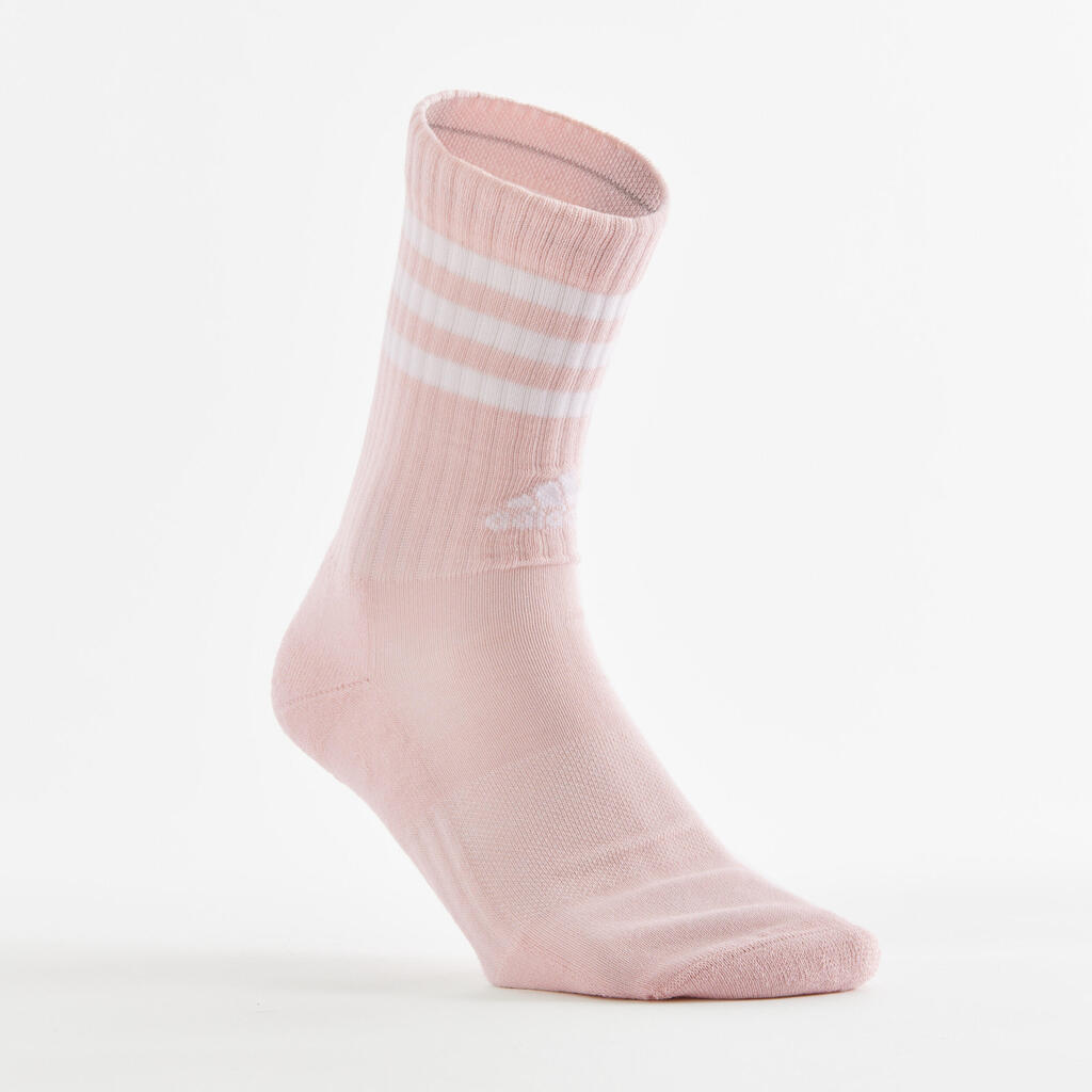 Tennissocken High 3er Pack - ADIDAS Stripes grün/rosa