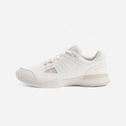 CHAUSSURES DE TENNIS FEMME TERRE BATTUE TS500 BLANCHE MAGNOLIA