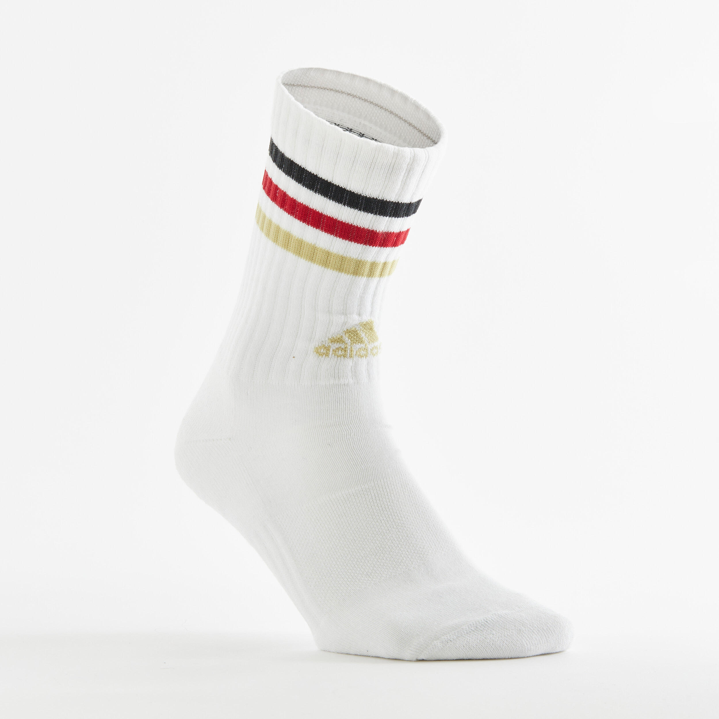 HIGH SPORTS SOCKS ADIDAS STRIPES BLACK GOLD 3 PACK