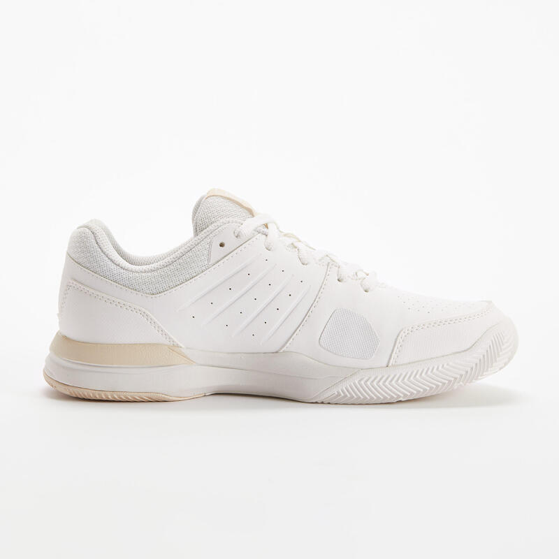 Kadın Tenis Ayakkabısı - Toprak Kort - Manolya Beyaz - TS500