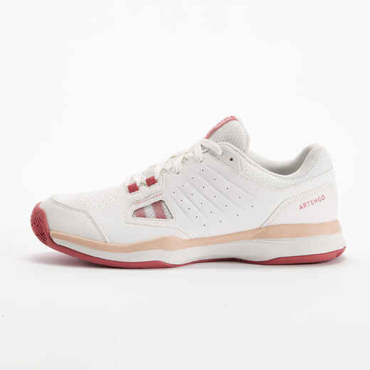 
      CHAUSSURES DE TENNIS  FEMME TS500 BLANC COTON
  