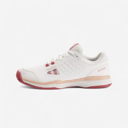 CHAUSSURES DE TENNIS FEMME TS500 BLANC COTON