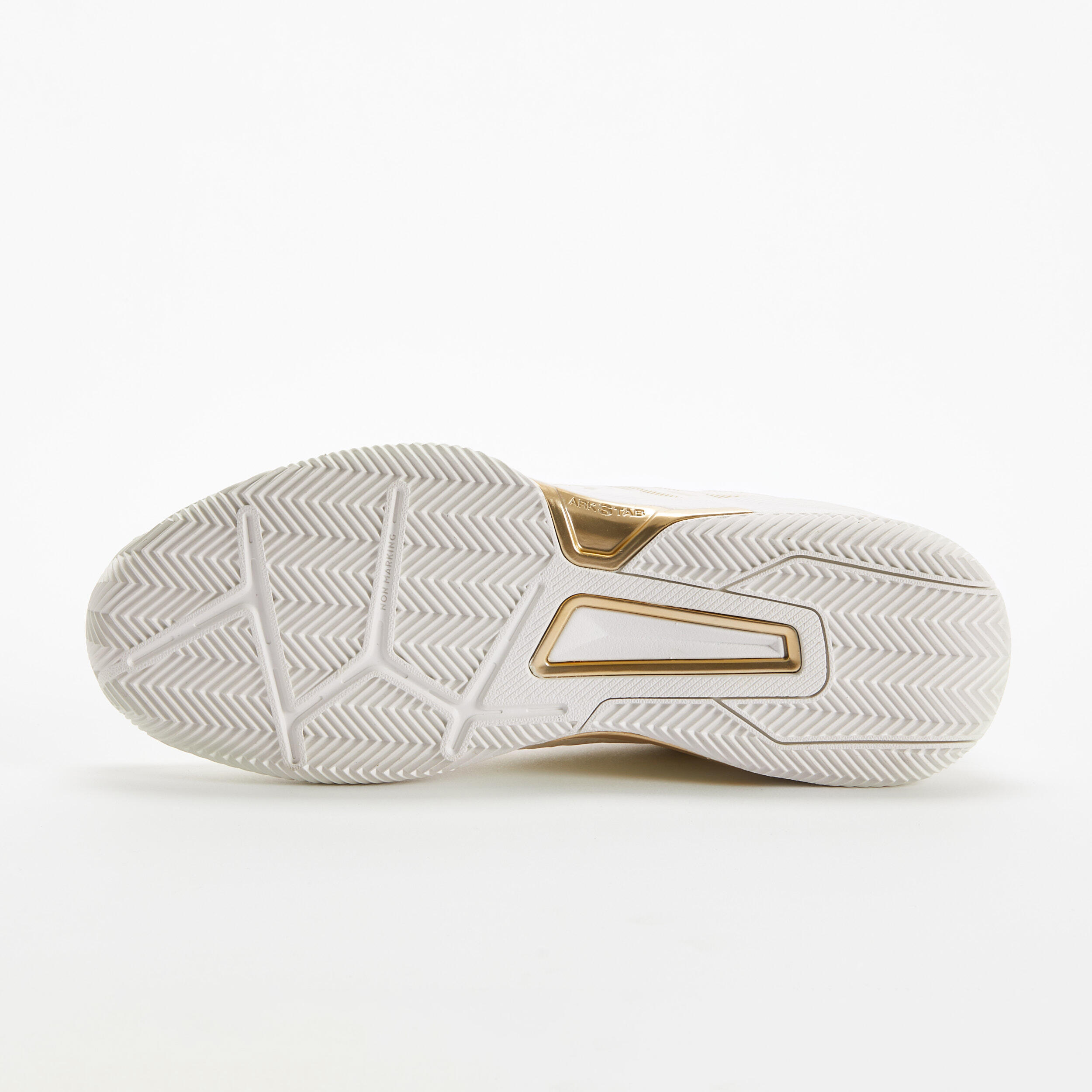 Tennisschoenen voor dames Strong multicourt gebroken wit/goud 4/5