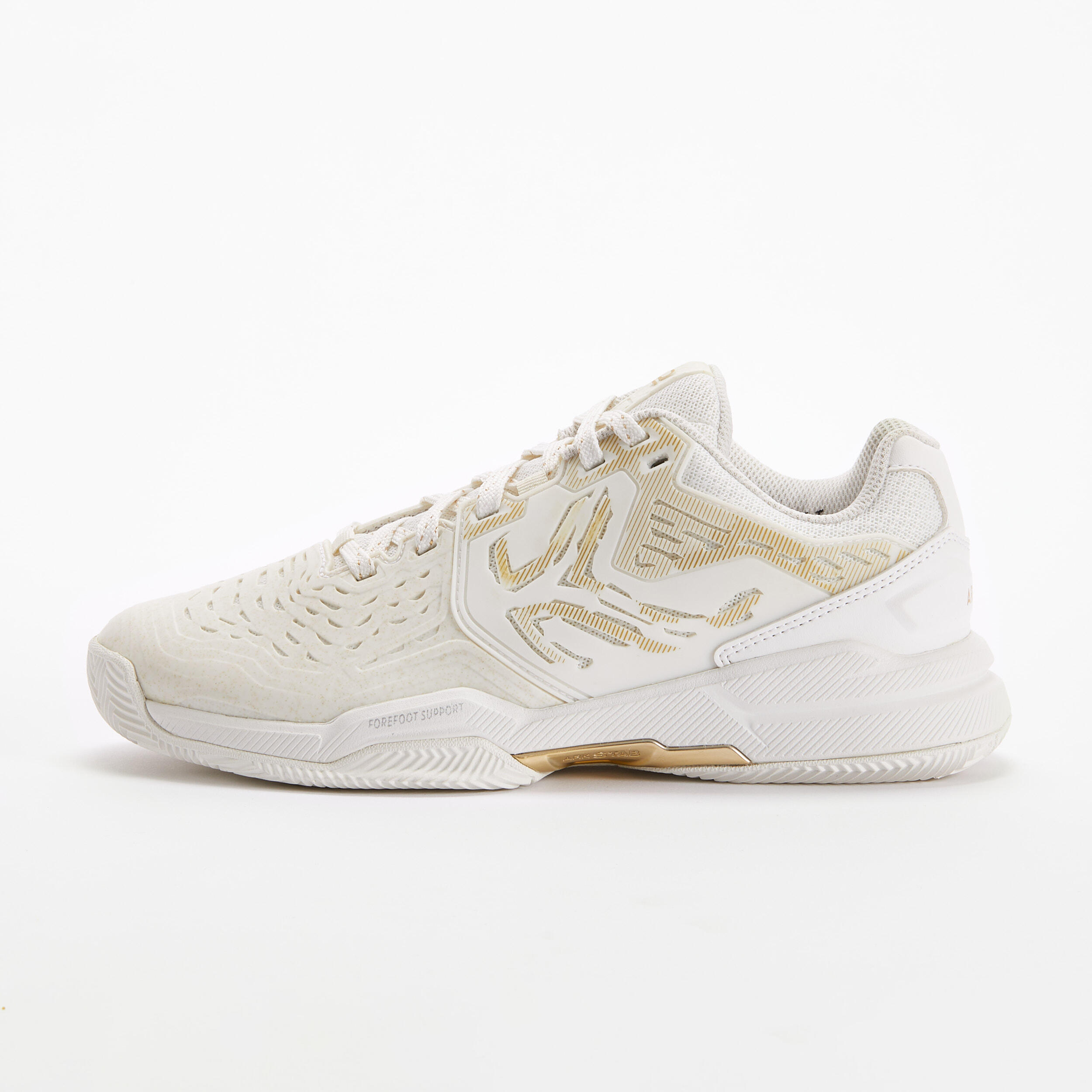 Decathlon | Scarpe tennis donna STRONG bianco-dorato |  Artengo